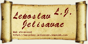 Leposlav Jelisavac vizit kartica
